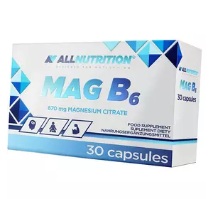 Магний Витамин В6, Mag B6 Active, All Nutrition  30капс (36003003)