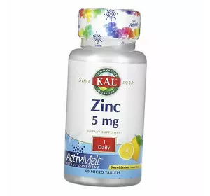 Цинк Оксид, Zinc 5, KAL  60таб Лимон (36424016)