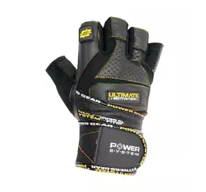Перчатки для тяжелой атлетики PS-2810 Ultimate Motivation Power System  M Черно-желтый (07227048)
