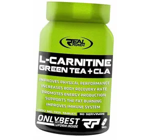 Карнитин с Экстрактом Зеленого Чая и КЛА, L-Carnitine Green Tea + CLA, Real Pharm  90таб (02055002)