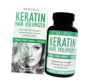 Кератиновый комплекс для волос, Keratin Hair Volumizer, Neocell  60капс (72342001)