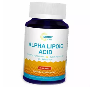 Тиоктовая Кислота, Alpha-Lipoic Acid Powerfull, Sunny Caps  60капс (70516001)
