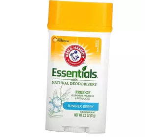 Натуральный твердый дезодорант, Essentials Solid Deodorant, Arm & Hammer  71г Ягода можжевельника (43602001)
