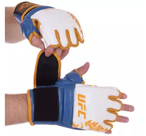 Перчатки для смешанных единоборств MMA TrueThai UTT-75399 UFC  S/M Сине-белый (37512102)