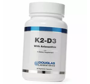 Витамины К2 Д3 с Астаксантином, Vitamin K2-D3 with Astaxanthin, Douglas Laboratories  30вегкапс (36414046)