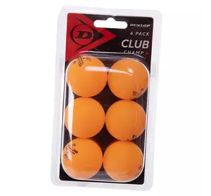 Набор мячей для настольного тенниса Club Champ DL679350 Dunlop   Оранжевый 6шт (60518016)
