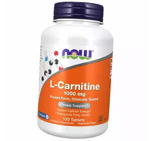 Карнитин Тартрат, L-Carnitine 1000, Now Foods  100таб (02128004)