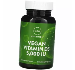 Витамин Д3 для веганов, Vegan Vitamin D3 5000, MRM  60вегкапс (36122004)