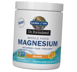Цельнопищевой Магний, Dr. Formulated Whole Food Magnesium, Garden of Life  197г Апельсин (36473025)