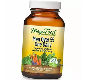 Комплекс витаминов для мужчин после 55 лет, Men Over 55 One Daily, Mega Food  90таб (36343032)