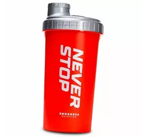 Шейкер для протеина, Shaker Progress New, Progress Nutrition  700мл Красно-серебряный (09461002)