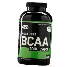 Аминокислоты BCAA, BCAA 1000, Optimum nutrition  400капс (28092001)