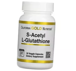 S-ацетил-L-глутатион, S-Acetyl L-Glutathione 100, California Gold Nutrition  30вегкапс (70427009)
