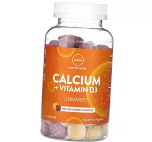 Кальций с Витамином Д3, Calcium + Vitamin D3 Gummies, MRM  60таб Апельсин-ягода (36122006)