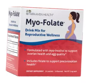 Миофолат для репродуктивного здоровья, Myo-Folate Drink Mix for Reproductive Health, Fairhaven Health  30пакетов Без вкуса (36472008)