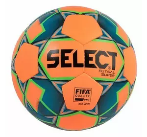 Мяч футзальный Futsal Super FIFA Select  №4 Оранжево-зеленый (57429190)