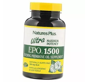 Масло Вечерней Примулы, Ultra EPO 1500, Nature's Plus  60гелкапс (71375006)