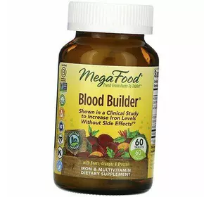 Комплекс для здоровья крови, Blood Builder, Mega Food  60таб (36343028)