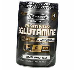 Глютамин без вкуса, Platinum 100% Glutamine, Muscle Tech  300г Без вкуса (32098001)