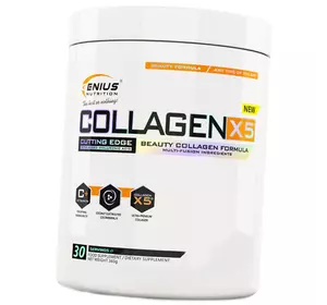 Коллаген и Гиалуроновая кислота, Collagen-X5 Powder, Genius Nutrition  360г Манго (68562002)