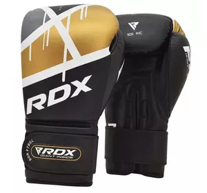 Боксерские перчатки RDX Rex Leather RDX Inc  10oz Черно-золотой (37260020)