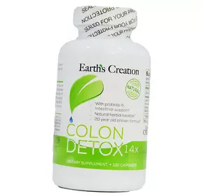 Добавка для детокса и очистки кишечника, Colon Detox, Earth's Creation  100капс (71604012)