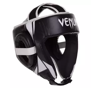 Шлем боксерский открытый кожаный Challenger VN03172 Venum  Один размер Черно-белый (37470020)
