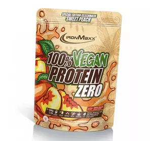 Веган Протеин, 100 % Vegan Protein Zero, IronMaxx  500г Персик (29083016)