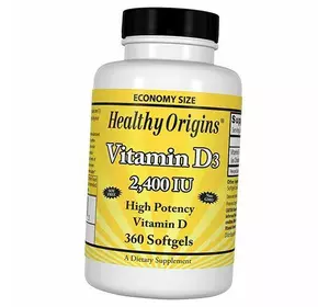 Витамин Д3, Vitamin D3 2400, Healthy Origins  360гелкапс (36354033)