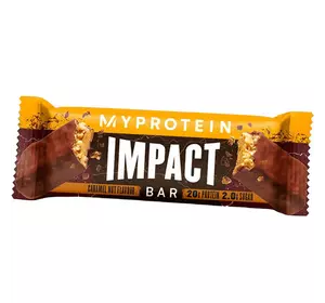 Батончик с высоким содержаниям белка, Impact Protein Bar, MyProtein  64г Карамель с орехами (14121011)