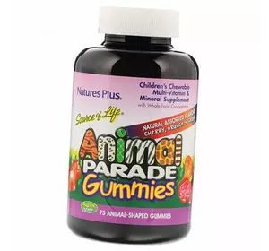 Витамины для детей, Animal Parade Gummies, Nature's Plus  75таб Фруктовый микс (36375033)