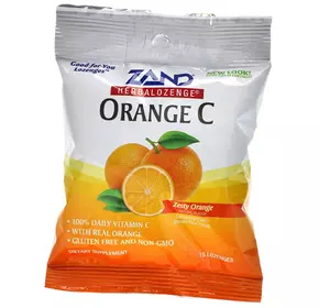 Леденцы с травами и витамином С, Herbalozenge Orange C, Zand  15леденцов Апельсин (71574003)
