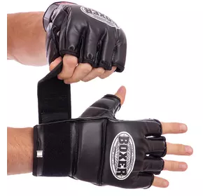 Перчатки для смешанных единоборств MMA 5021 Boxer  L Черный (37588007)