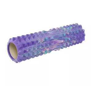 Роллер для йоги и пилатеса (мфр ролл) Grid Spine Roller FI-9368 FDSO   45см Фиолетовый (33508404)