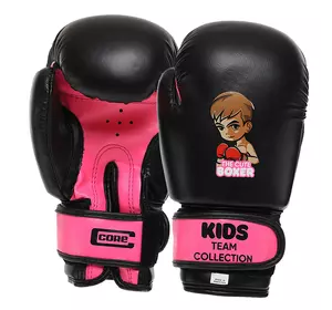 Перчатки боксерские BO-8543 Core  6oz Черно-розовый (37568005)