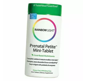 Мультивитамины для беременных, Prenatal Petite Multivitamin, Rainbow Light  180таб (36316029)
