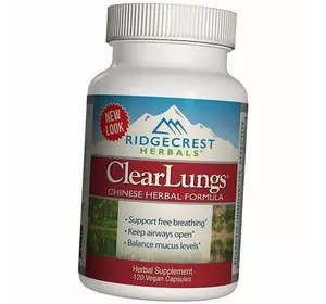 Комплекс для поддержания легких, Clear Lungs Chinese, Ridgecrest Herbals  120вегкапс (71390008)
