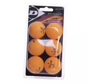 Набор мячей для настольного тенниса Club Champ MT-679315 Dunlop   Оранжевый 6шт (60518019)