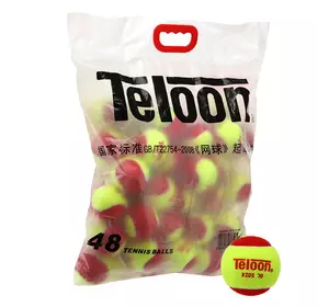 Мяч для большого тенниса Kids 70 Stage-3 Teloon   Красно-салатовый 48шт (60496049)
