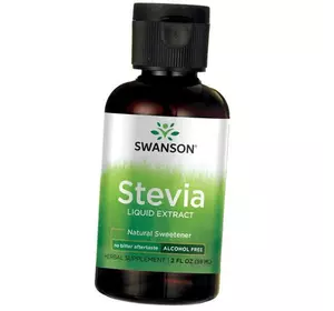Безалкогольный жидкий экстракт стевии, Stevia Liquid Extract Alcohol Free, Swanson  59мл (05280002)
