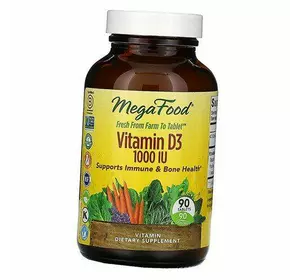 Витамин Д3, Vitamin D3 1000, Mega Food  90таб (36343034)