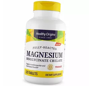 Магний Бисглицинат Хелат, Magnesium Bisglycinate Chelate Tabs, Healthy Origins  120таб (36354054)