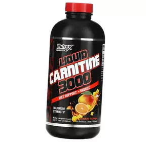Жидкий Карнитин Концентрат, Liquid Carnitine 3000, Nutrex  480мл Апельсин-манго (02152014)