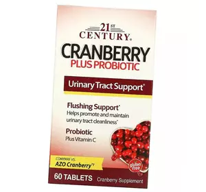 Клюква с пробиотиком, Cranberry Plus Probiotic, 21st Century  60таб (71440019)