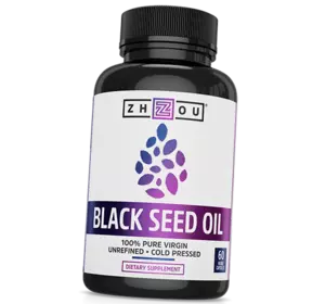 Масло черного тмина в капсулах, Black Seed Oil Caps, Zhou Nutrition  60вегкапс (71501003)