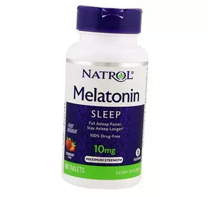 Мелатонин быстрорастворимый, Melatonin Fast Dissolve 10, Natrol  60таб Клубника (72358010)