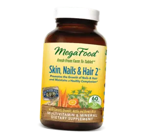 Комплекс кожа, ногти и волосы, Skin Nails & Hair 2, Mega Food  60таб (36343015)