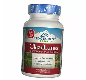 Комплекс для поддержания легких, Clear Lungs Chinese, Ridgecrest Herbals  60вегкапс (71390008)