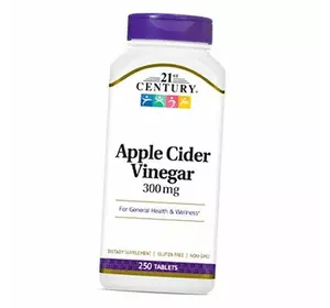 Яблочный уксус, Apple Cider Vinegar 300, 21st Century  250таб (72440007)