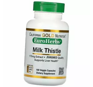 Экстракт расторопши, EuroHerbs Milk Thistle Extract, California Gold Nutrition  180вегкапс (71427011)
